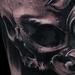 Tattoos - Skull and Filigree Black and Grey Tattoo Brent Olson Art Junkies Tattoo - 57646